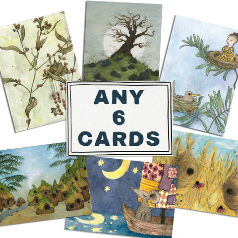 YOUR CHOICE OF 6 GREETINGS CARDS