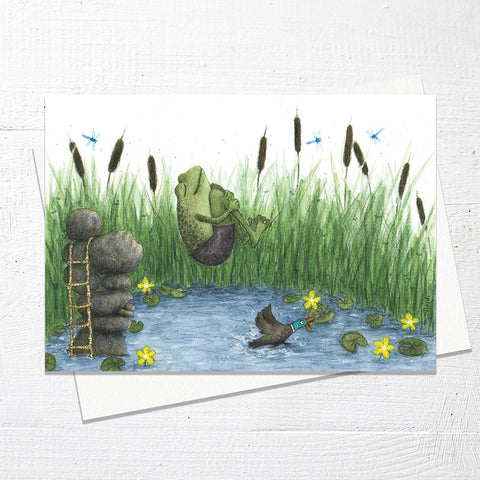 FROG BOMB  Greetings Card (C46)