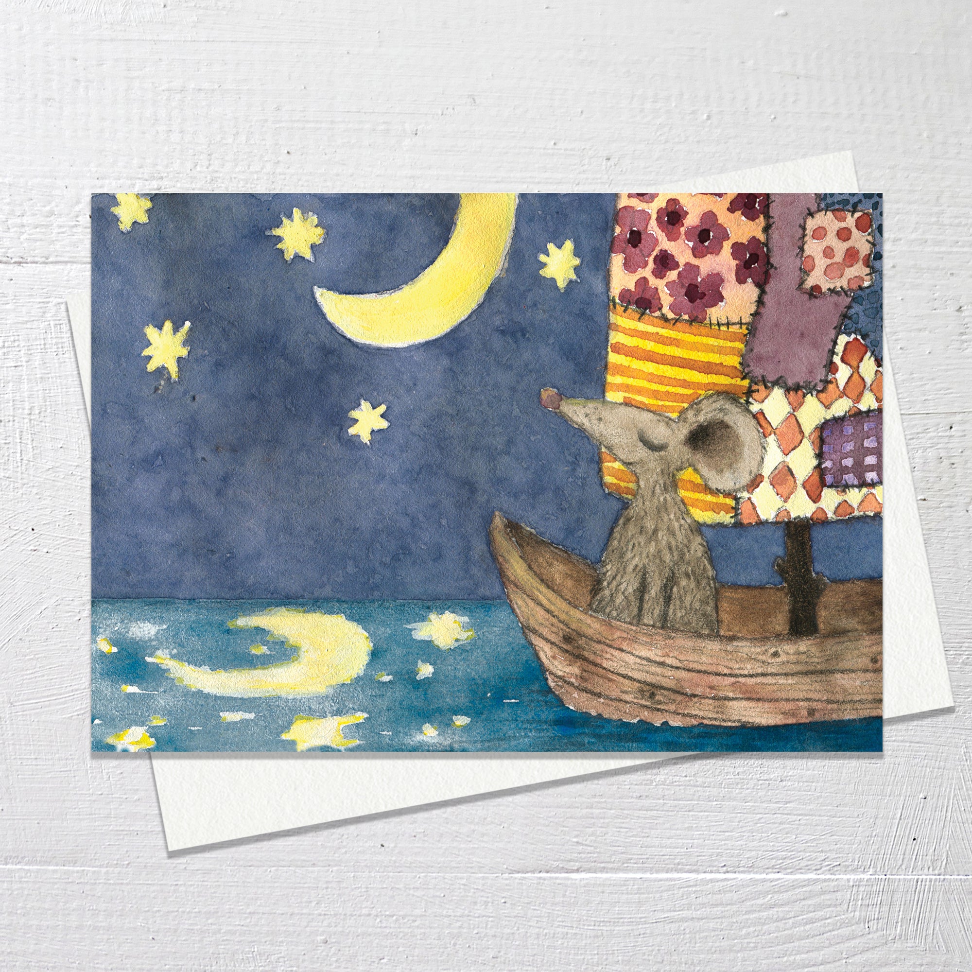 NIGHT SALING Greetings Card (C27)